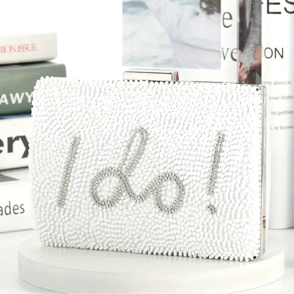 Wedding bride I do clutch purse accessories bridal